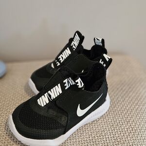 Nike Kids Black Sneakers with White Accents